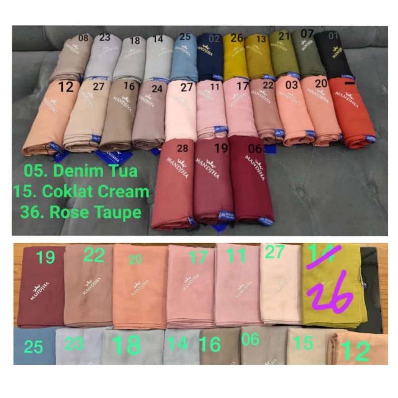 Mandjha Polos Ivan Gunawan Fashion Scarf Polos Non Parfum, Ready Banyak Hijab Motif Lainnya Silahkan