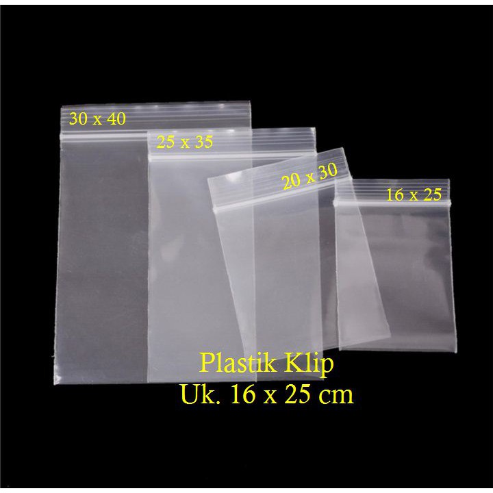 TERMURAH Plastik Klip 16x25 Pond Seal Zipper Bag Ziplock 