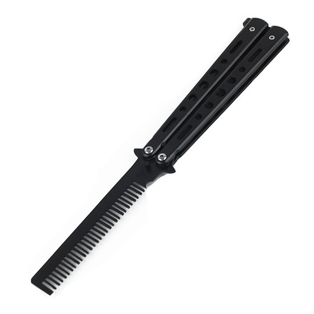 KNIFEZER Sisir Besi Butterfly Balisong Training Knife CS GO - LF-9898 - Black