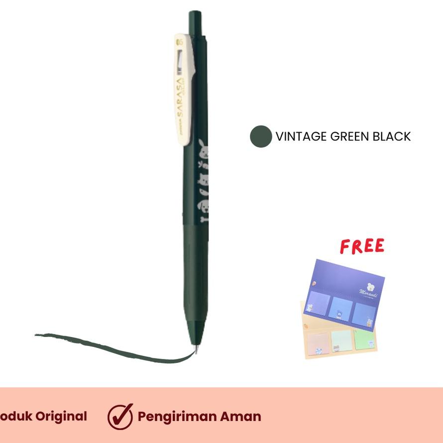 

U7Y✪ Zebra Pulpen Sarasa Clip 05 Vintage Pet Series - Satuan Harga Murah