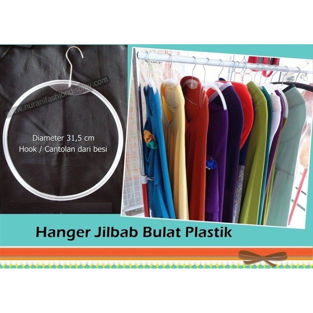 Hanger Bulat Lingkaran Gantungan Display Hijab Jilbab Khimar Bergo/pcs