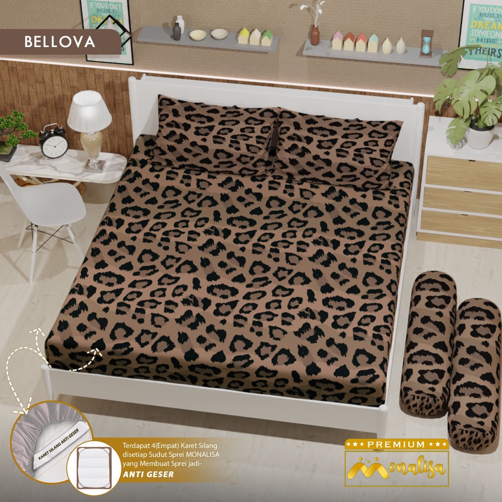 SPREI LEOPARD / ANIMAL SKIN MONALISA 180X200, 160X200, 120X200