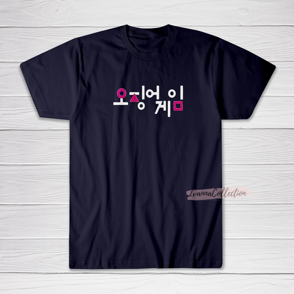 IvannaCollection Kaos Squid Game Pria Wanita Premium Distro Bahan Katun Combet 30s Size M-XXL