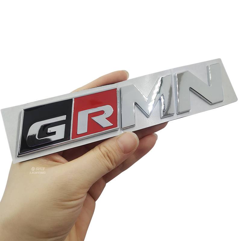 1 X Metal GR MN GR SPORT Logo Car Auto Rear Trunk Emblem Sticker Decal Badge Replacement For TOYOTA GR Sport