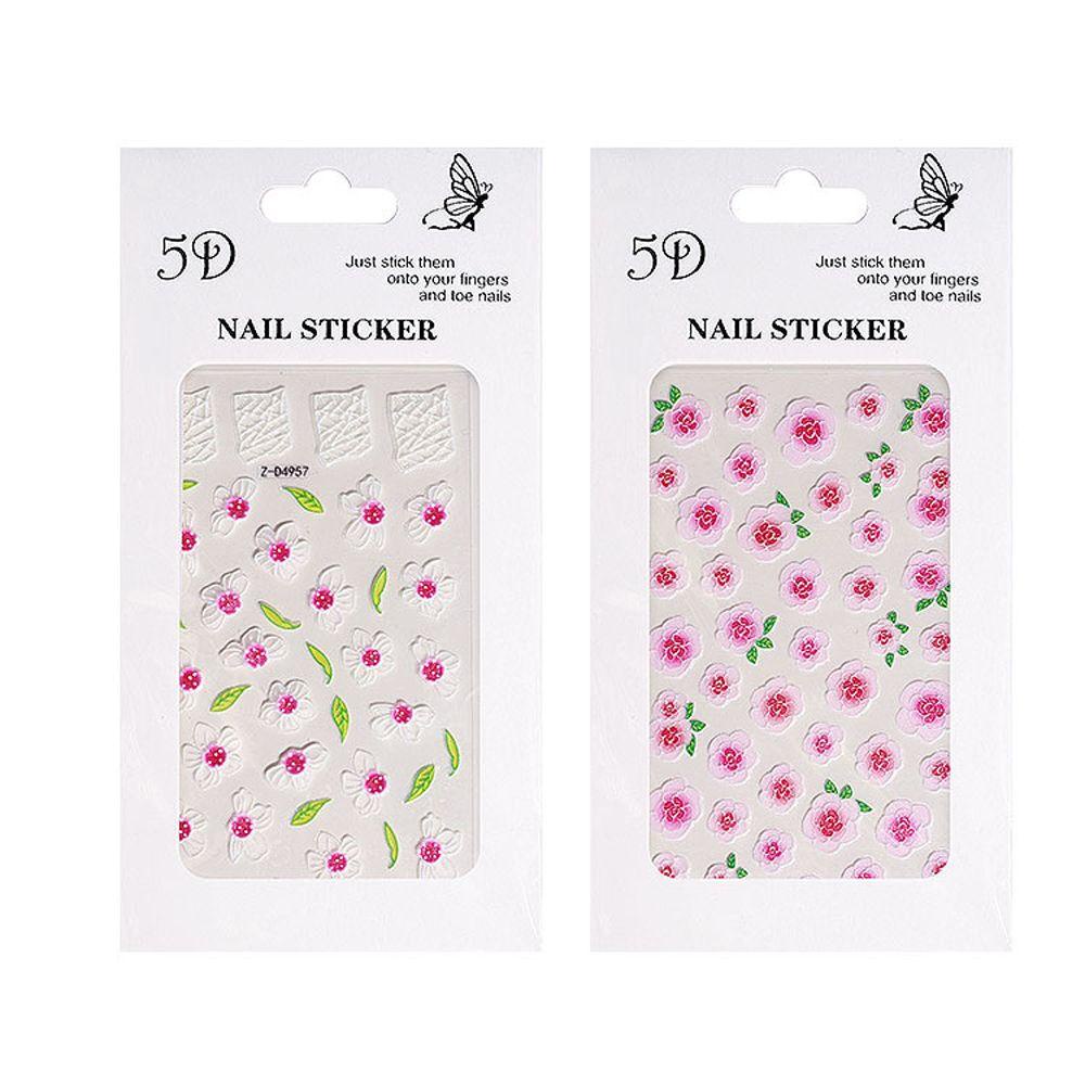 Mxbeauty Bunga Stiker Kuku Wanita Colorful Rose Petal Self Adhesive Nail Art Dekorasi