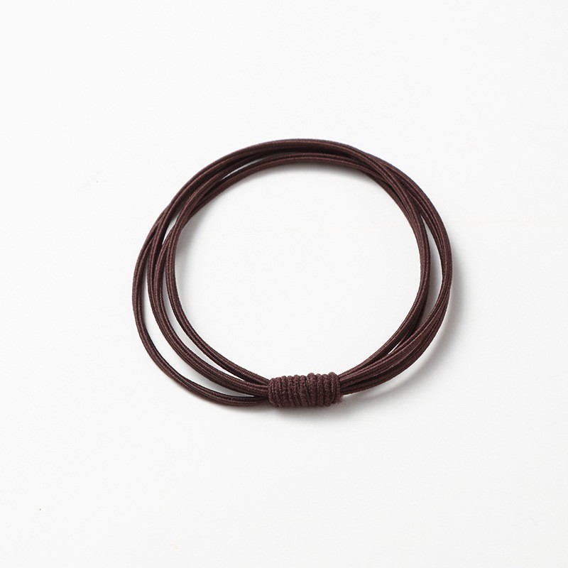 OSM - F885 (1PCS) Ikat Rambut Polos / Kuncir Rambut Fashion / Karet Rambut Wanita / Aksesoris Rambut-Coklat