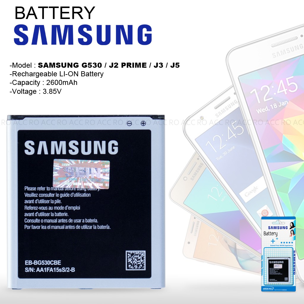 [RO ACC] Battery Baterai Batre Samsung G530 Grand Prime / J5 J500 / J2 PRIME / J3 Original 99%