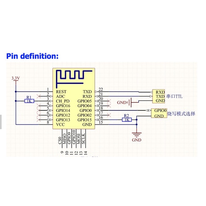 New version 1PCS ESP-12F (ESP-12E upgrade) ESP8266 remote serial