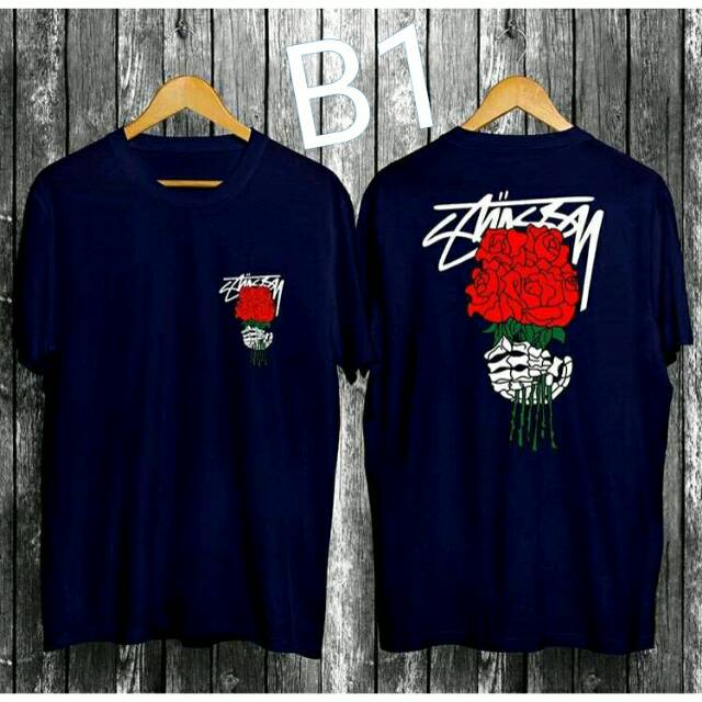 BAJU TSHIRT KAOS DISTRO MAWAR MERAH NAVY / ATASAN PRIA / T-SHIRT PRIA