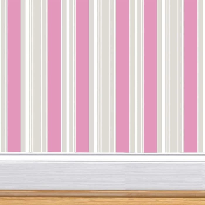 Wallpaper Stiker Dinding Liris Pink 10m x 45cm