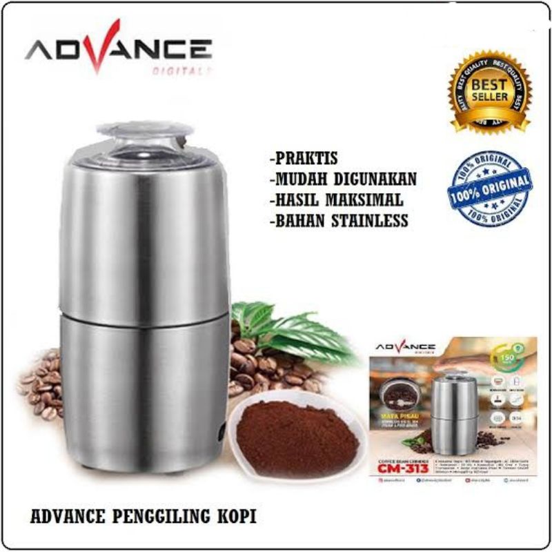 Advance Penggiling Biji Kopi Stainless / Coffee Bean Grinder Electric CM 313