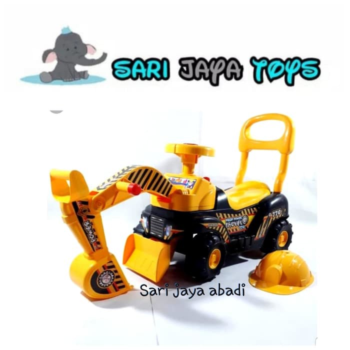 mobilan dorong - truk beko - truk pasir - mobil truk - mainan anak