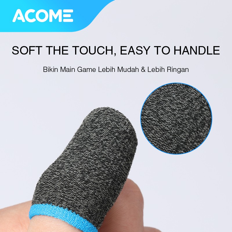 ACOME Sarung Jari Jempol 1 Pasang Game Mobile PUBG Controller Touch Screen AFS01