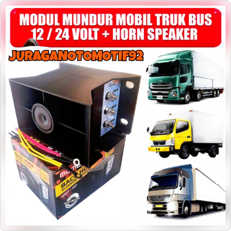 alarm mundur 3 suara Klakson mundur mobil Rem 12/24 VOLT