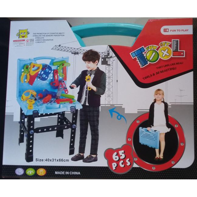 Mainan anak Tools set fun boy mainan peralatan bengkel anak