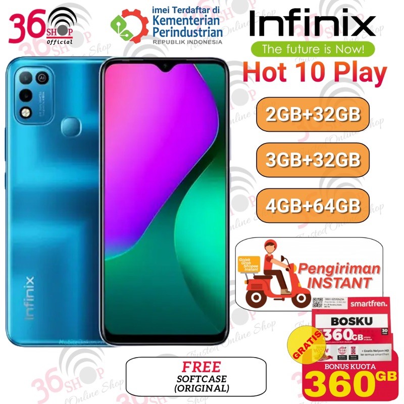 Jual Infinix Hot 10 Play 2gb32gb 3gb32gb 4gb64gb Garansi Resmi 1 Tahun Shopee Indonesia 4906