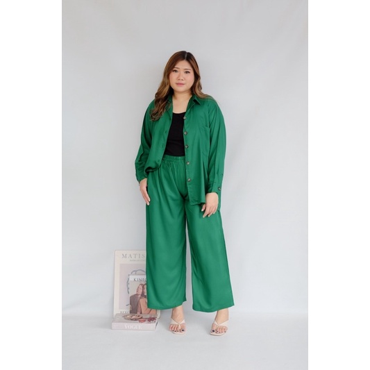 BIGWELL.ID MOZIA SET POLOS  - SETELAN WANITA BIG SIZE / SETELAN JUMBO / PIYAMA RAYON