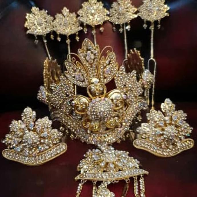 (SaleJualDijual) Mahkota Tiara Hiasan Kepala Pengantin Adat Jawa Sunda Modern Iv (TbkBerkualitas)