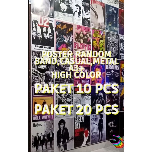 [A3+ 10pcs 20pcs poster besar] poster A3, poster band, poster retro, poster casual, poster aesthetic