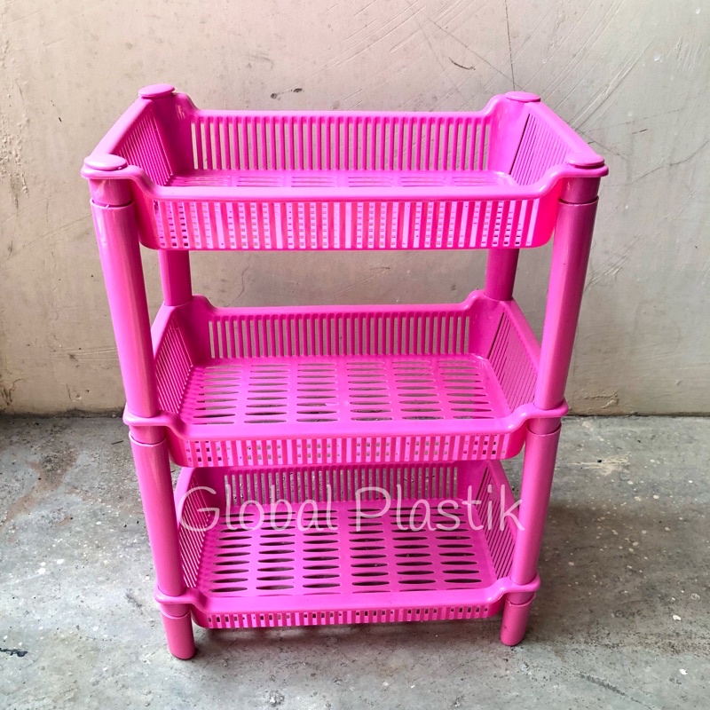 Rak piring bumbu bawang susun 3 mini serbaguna