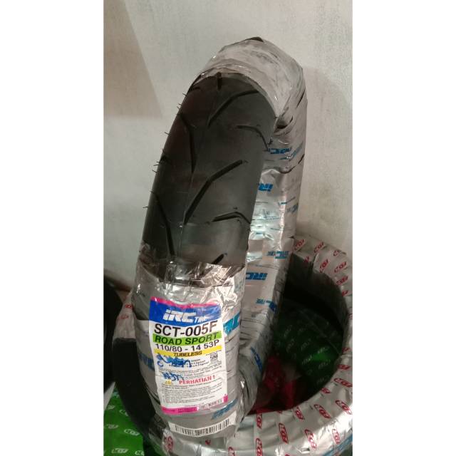 Ban IRC ukuran 110/80-14 matic tubeless
