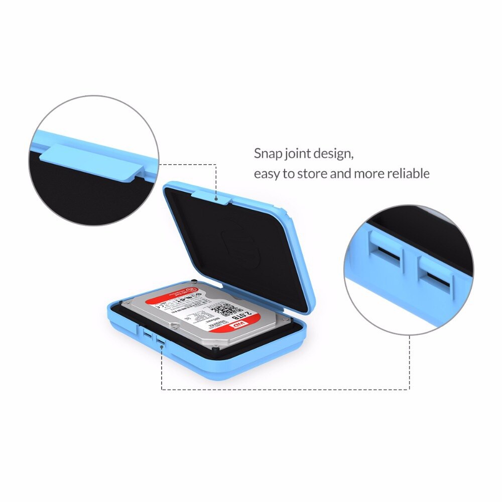 Storage bag Harddisk hdd ssd protector box orico 3.5 inch Phx-35 - Pouch hardcase Anti shock Phx35