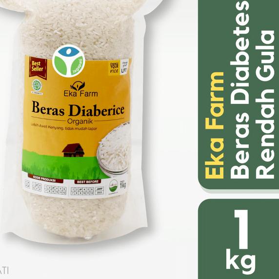 

✲ Eka Farm - Beras Diabetes 1kg - Rendah Gula - Organik ➪