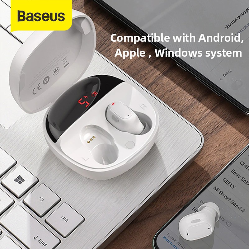 Baseus Encok WM01 Plus True Wireless Bluetooth Earphone Mini Earbuds TWS