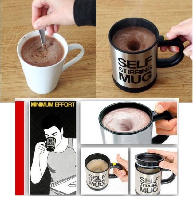 Automatic Self Stirring MuG steering Coffe Cup Gelas aduk otomatis