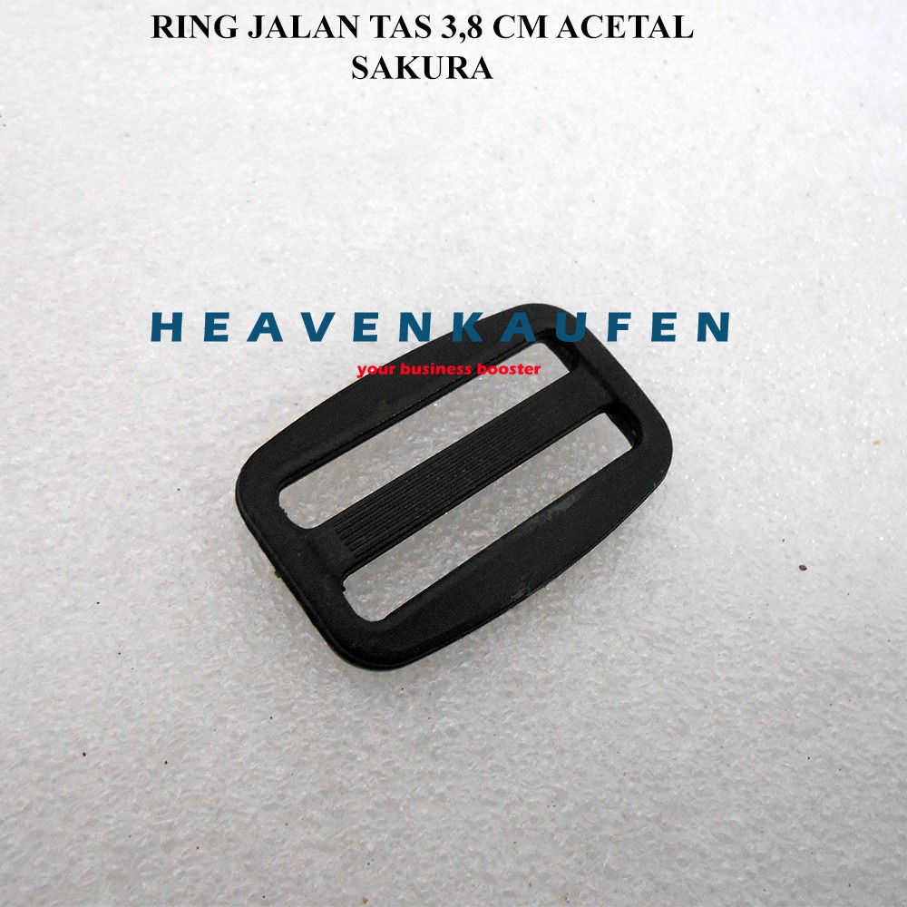 Ring Jalan / Gesper Jalan Adjuster Tas 3,8 cm Acetal Sakura Hitam