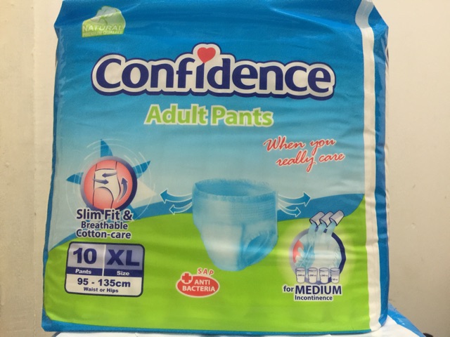 Confidence pants M L XL adults diaper Popok celana dewasa isi 10