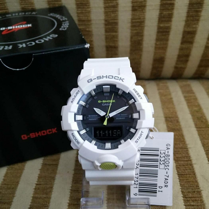Jam Tangan Pria Casio G-Shock GA-800SC 7A 800 SC White Original BM