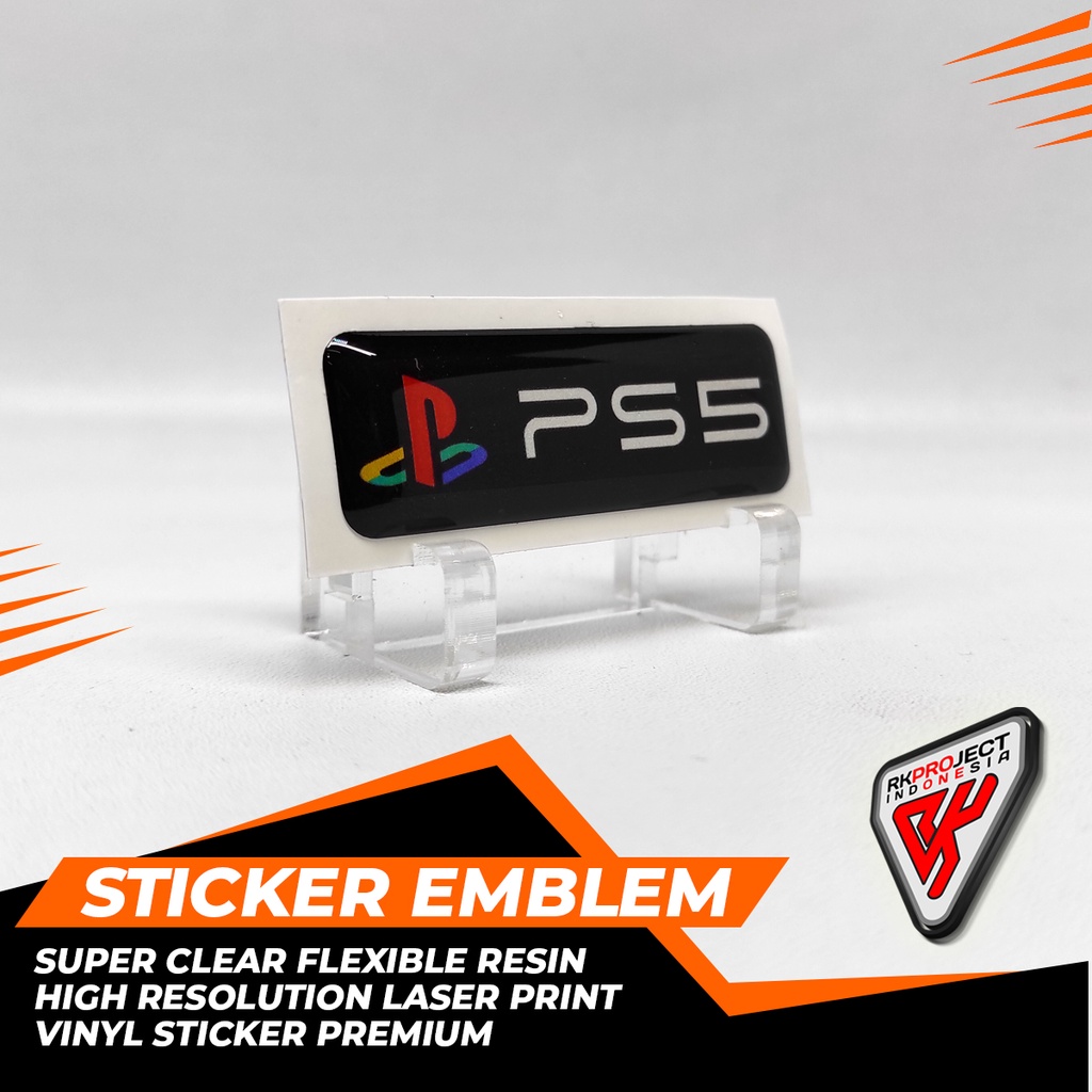 

PS 5 Sticker Timbul Emblem Resin Lentur