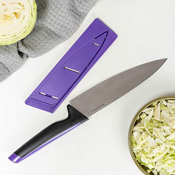 Chef Knife pisau ungu by tupperware