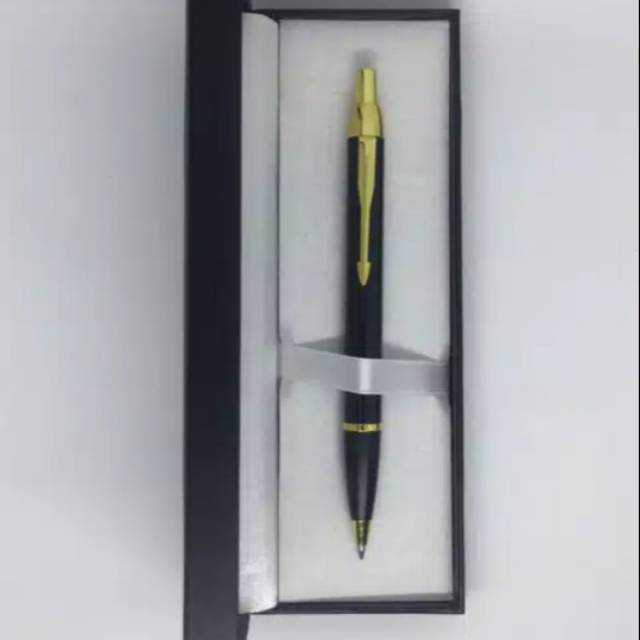 

Pen Promosi Parker TW IM LQ Black GT Hitam Glossy Klip Emas