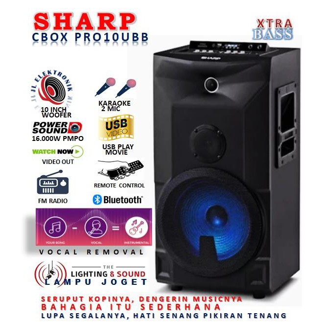 Sharp Speaker Aktif Cbox Pro10Ubb Malikanufa