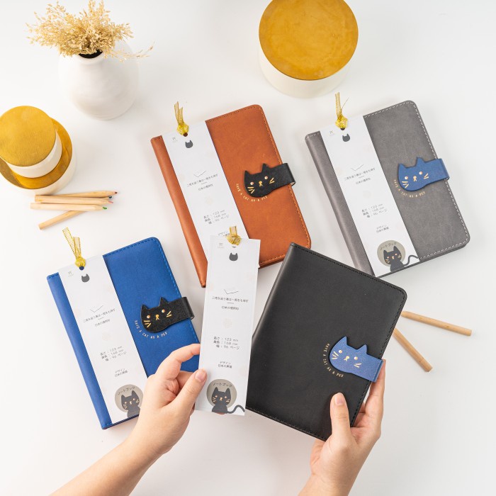 

CODE705 UCHII Premium NEKO Notebook Set Bookmark Buku Catatan Agenda Kancing