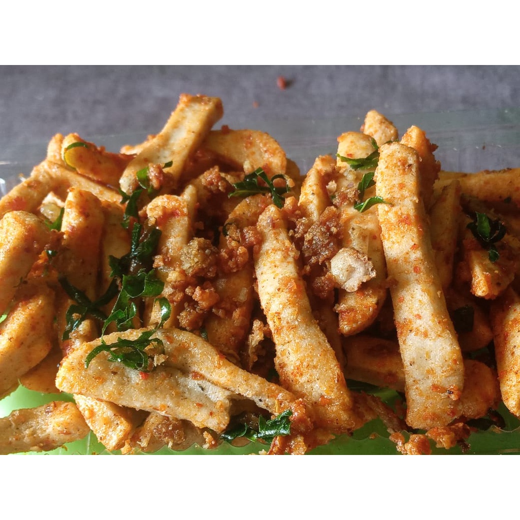 

basreng manjalita jajanan kekinian | viral 250 gr-500 gr pedas khas daun jeruk
