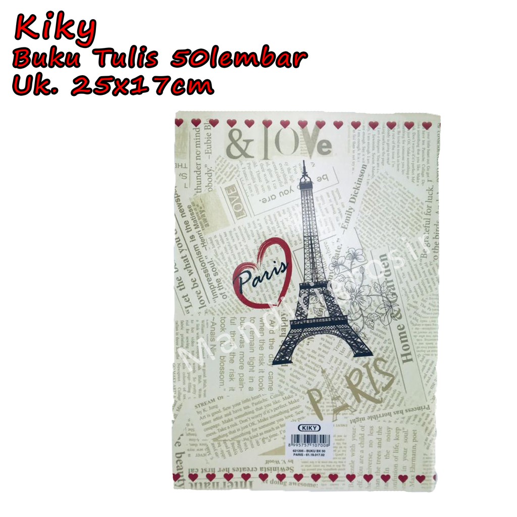 Buku Tulis *Kiky * Motif Random * 25x17cm* 50 lembar