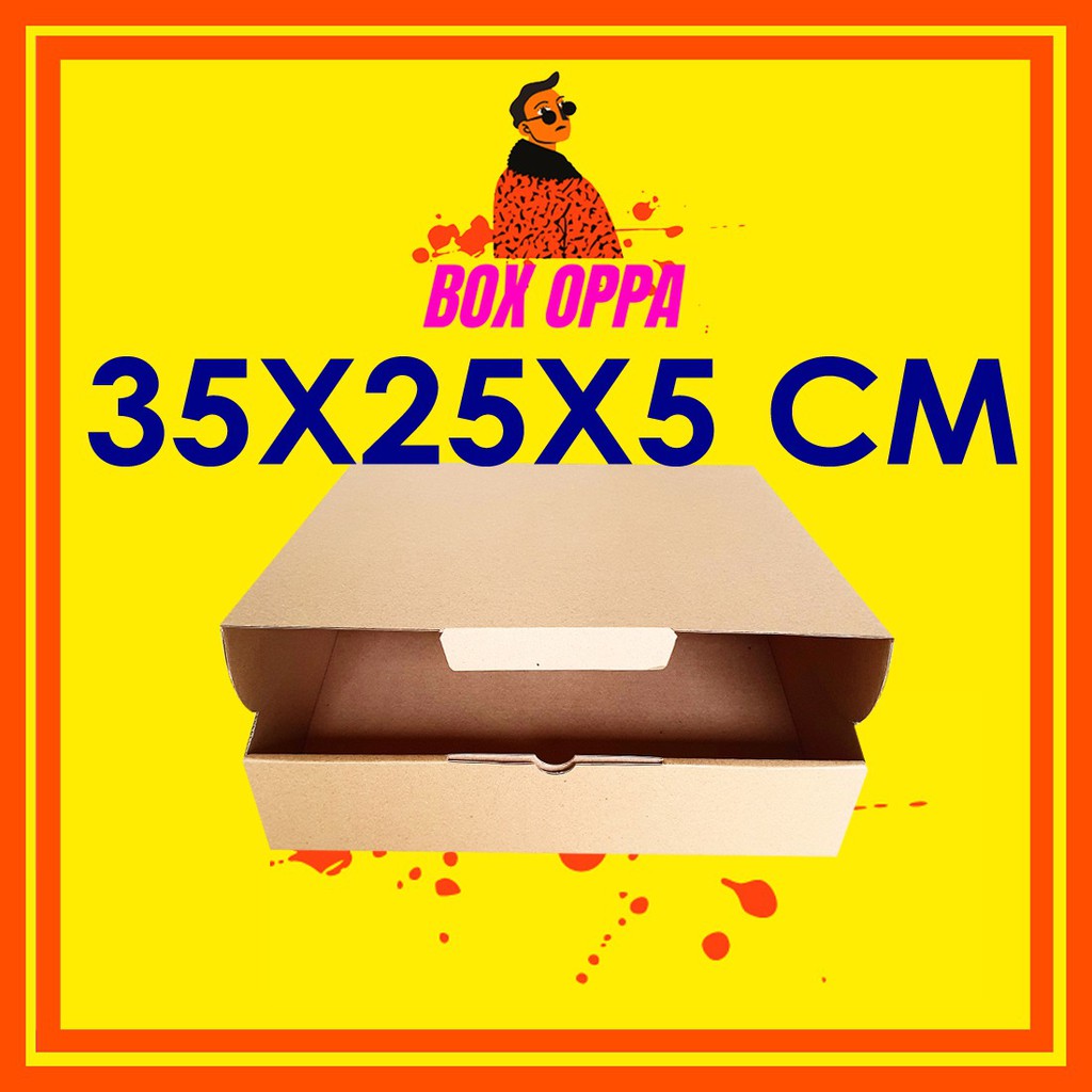 

Kardus Dus uk 35x25x5 cm(ECER) Die Cut Box Kotak Packing Baju Makanan hampers,snackbox dll