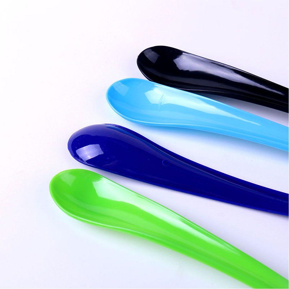 Populer 100pcs /Pack Sendok Mudah Digunakan Milkshake Multicolor Water Drop Spoon