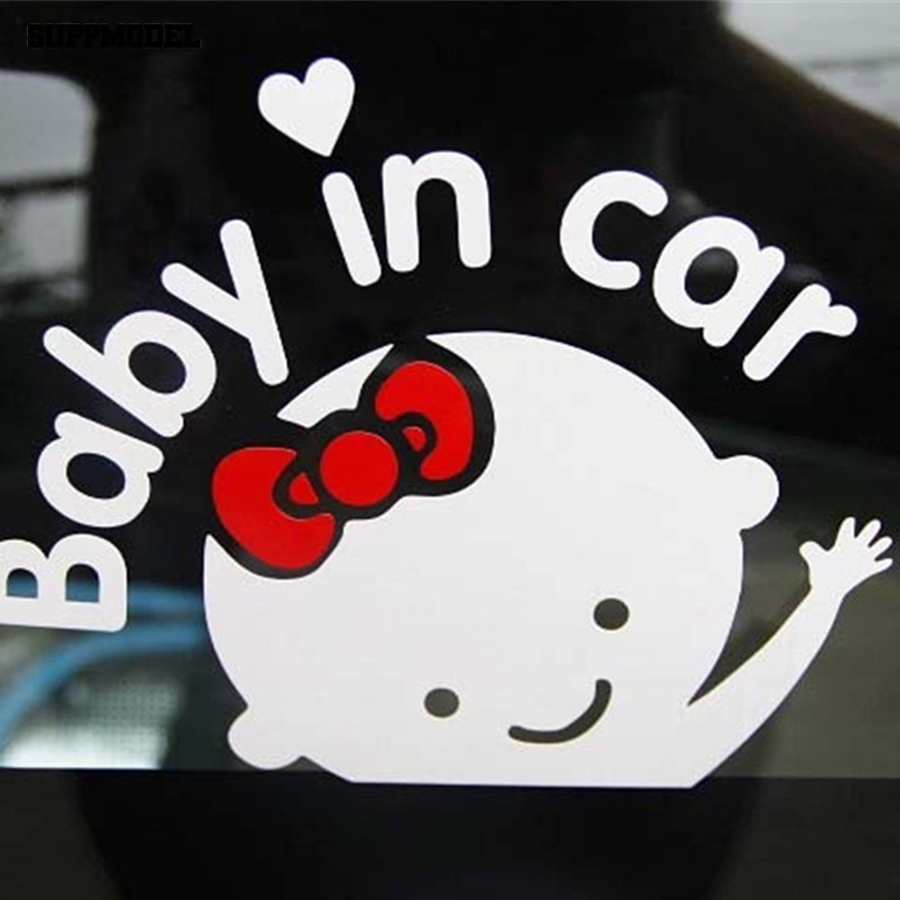 Stiker Reflektif Tulisan Baby Car untuk Dekorasi Jendela Mobil