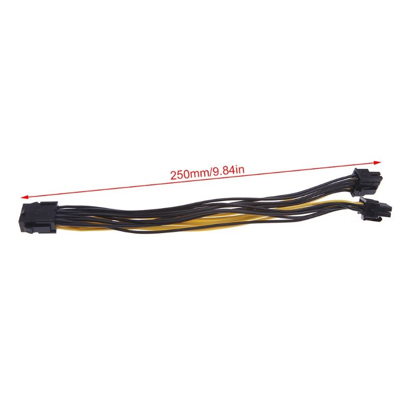 kabel Splitter Power PCIE 8 Pin Female Ke Dual 6+2 Pin Male VGA