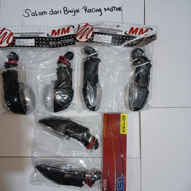 LAMPU SEN SEIN MINI SEPASANG MOTOR VIXION DEPAN BELAKANG NEW LED RX KING AEROX R15 KECIL VARIASI VAR