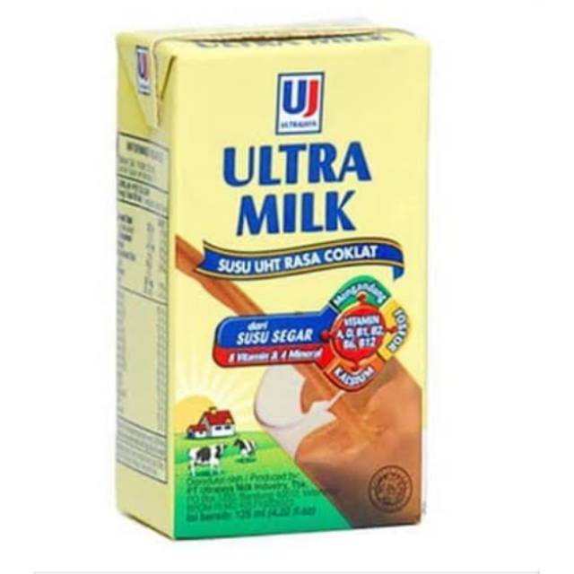 

Susu ultra 125 ml rasa cokelat