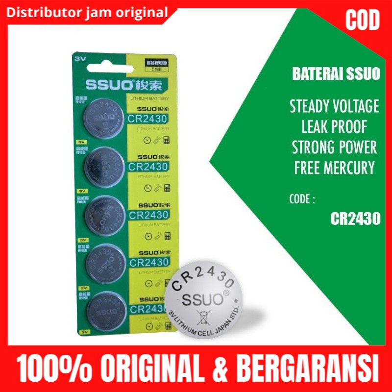 Baterai Jam Tangan Original Tahan Lama Tipe Ssuo Cr2430
