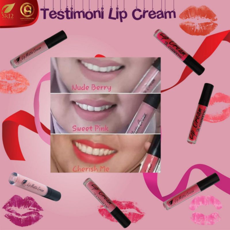 LIP CREAM CHERISH ME SR12 / LIPSTICK MATTE / LIPSTIK / KOSMETIK BIBIR / LIP MATTE / TAHAN LAMA / NO PARABEN / Lip cream original / premium / berkualitas / termurah / terbaik / bagus / bpom / saudagarsr12