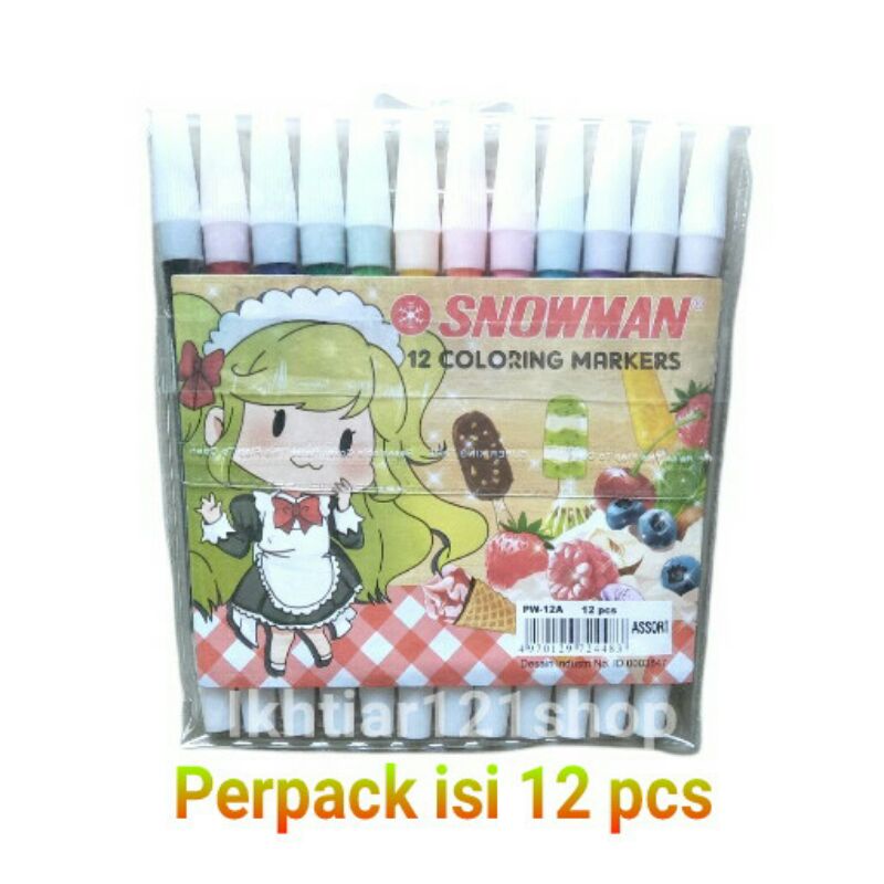 

Spidol Warna-warni Snowman Per pack Set Cover Motif Random