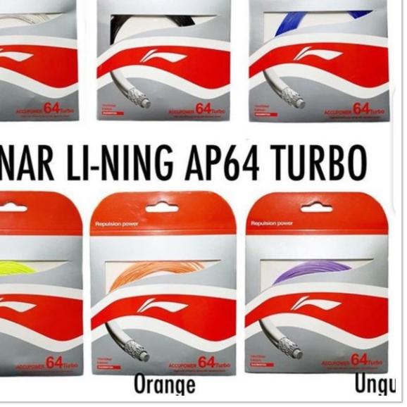 ➽ Senar Raket badminton LINING LI-NING AP64 TURBO ORIGINAL ℗