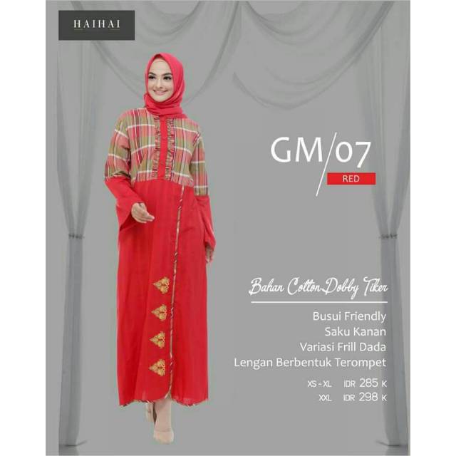 HAIHAI GAMIS KATUN GM 07 MERAH